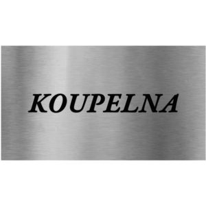 cedulka informační na koupelnu