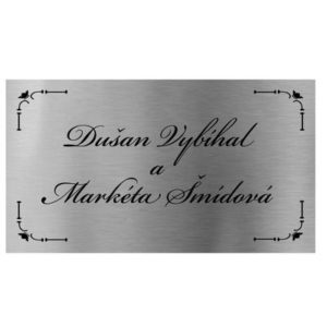 jmenovka stříbrná jednoduchý ornament