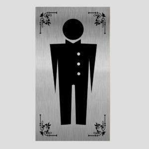 Nerezová informační cedulka (WC muži)