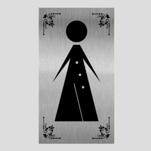 Nerezová informační cedulka (WC ženy)