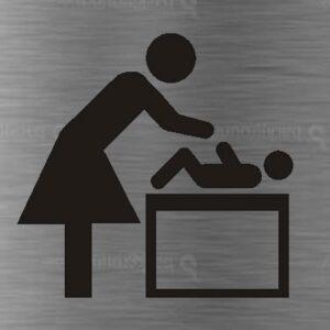 Nerezová informační cedulka piktogram (přebalovací pult)