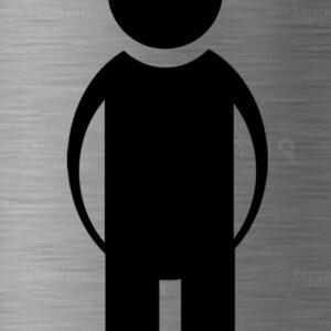 Nerezová informační cedulka piktogram (WC muži)