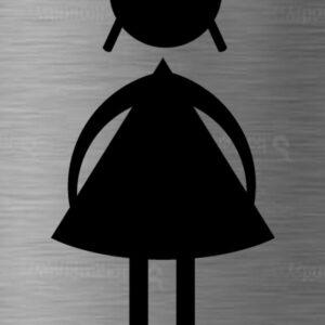 Nerezová informační cedulka piktogram (WC ženy)